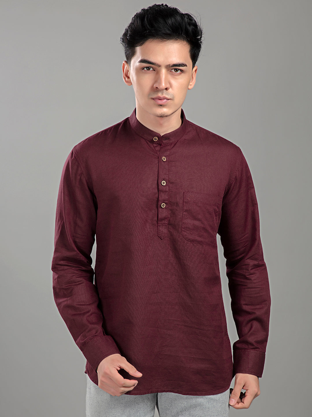 Mcbook Linen Blend Short Kurta