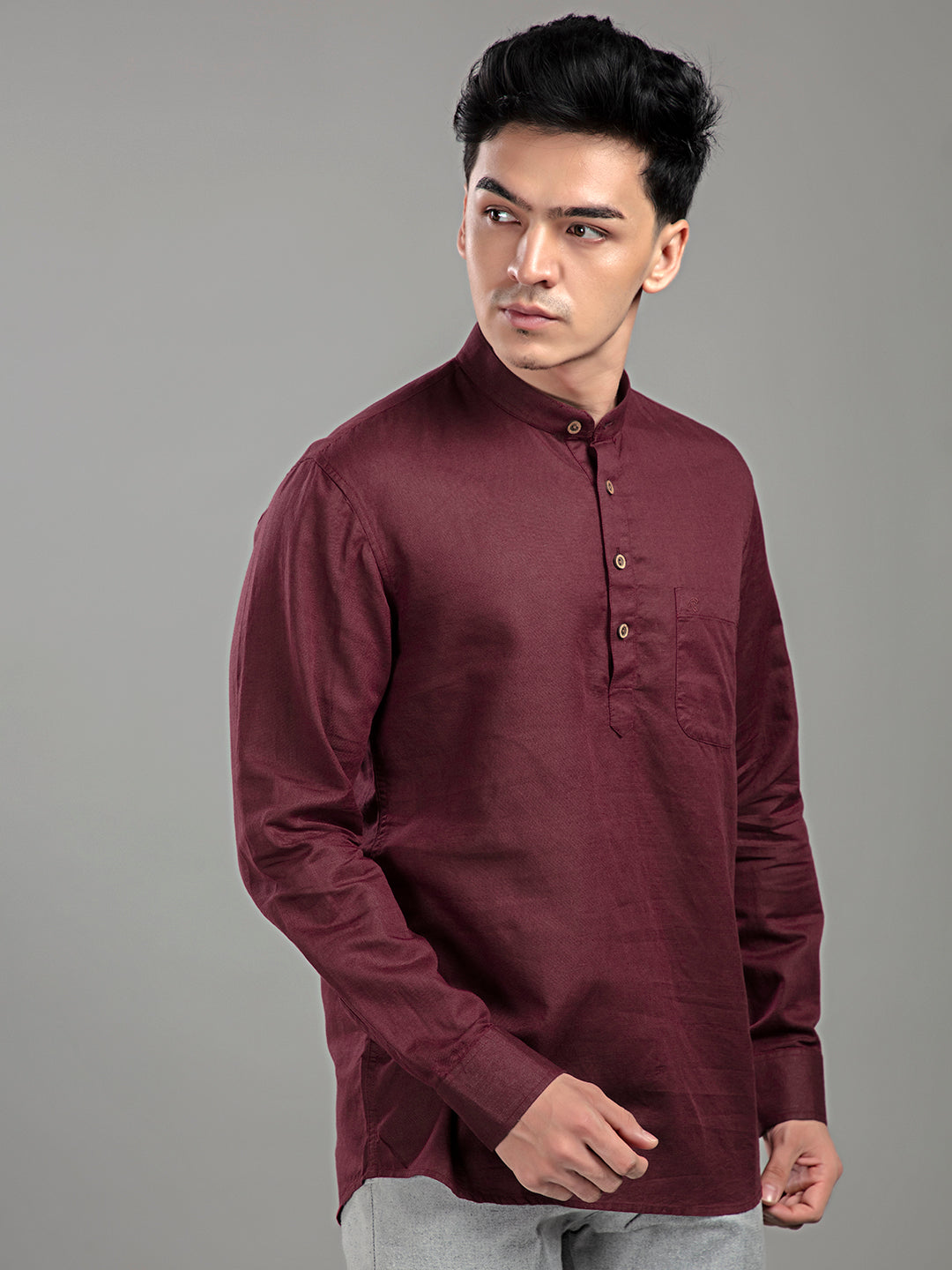 Mcbook Linen Blend Short Kurta