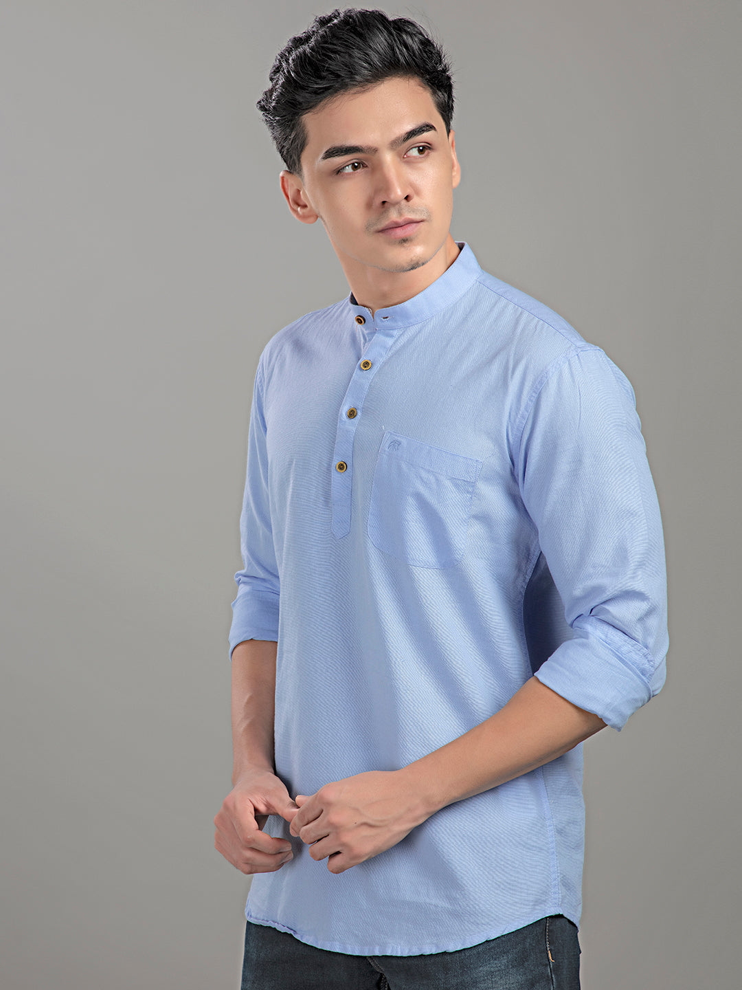 Mcbook Linen Blend Short Kurta