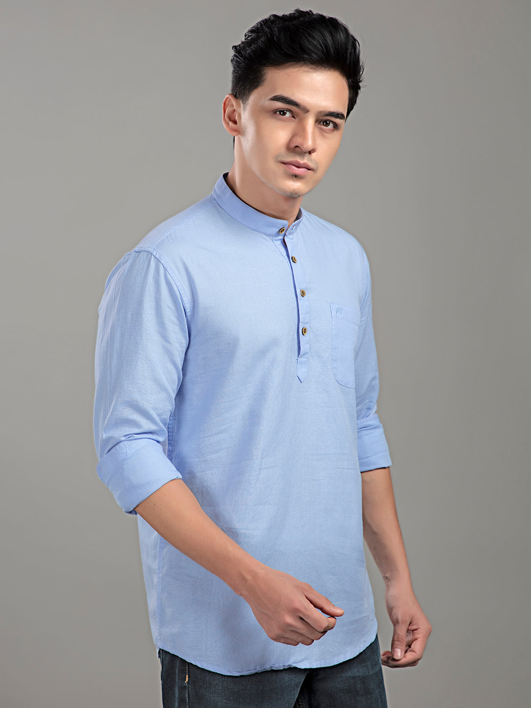 Mcbook Linen Blend Short Kurta