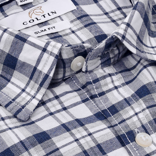 Oxford Melange Checked Shirts