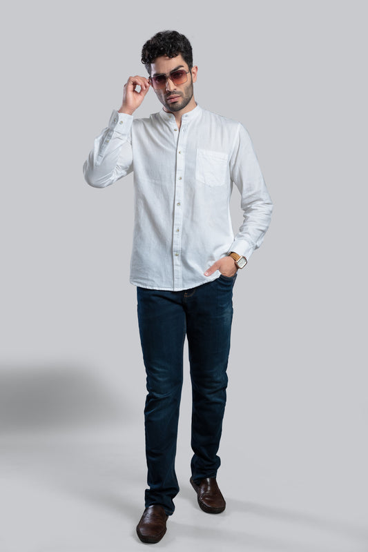 Dreamy Stylish Linen Shirt-White