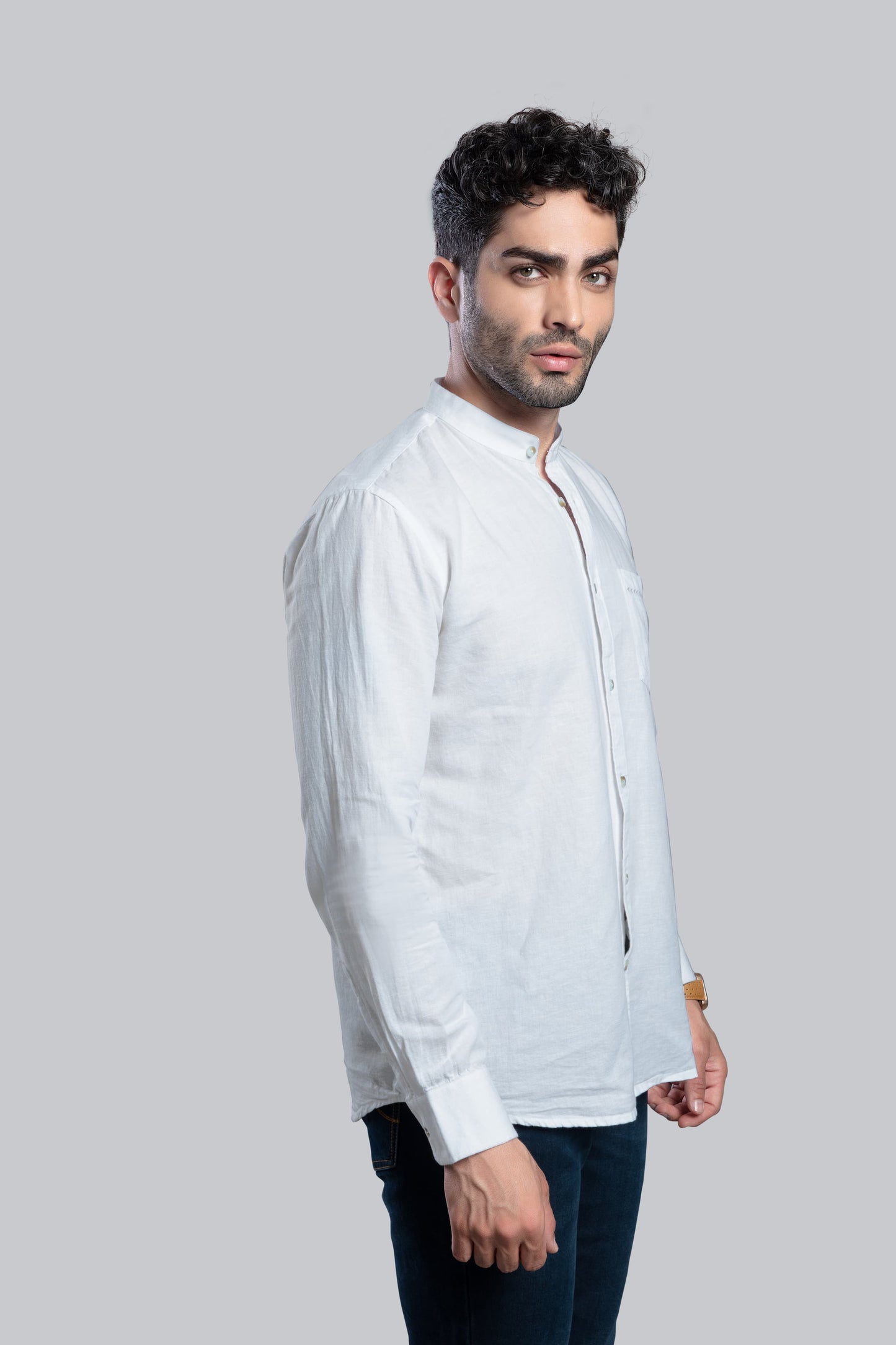 Dreamy Stylish Linen Shirt-White