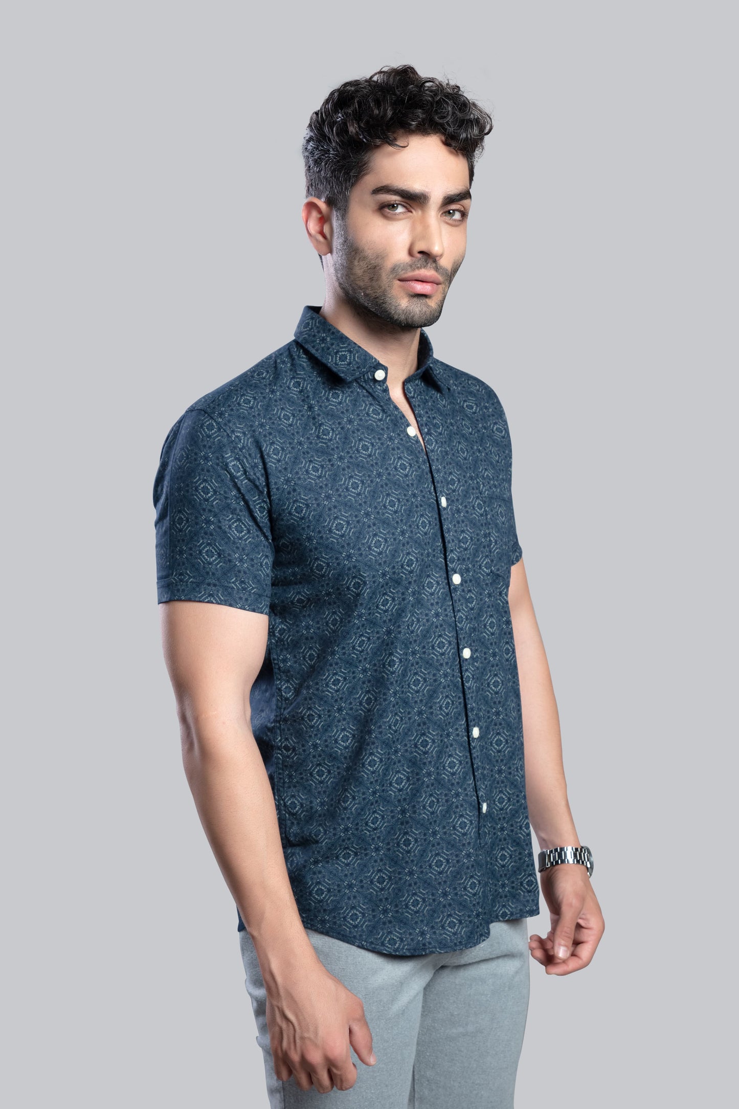 Classic Blue Print Shirt