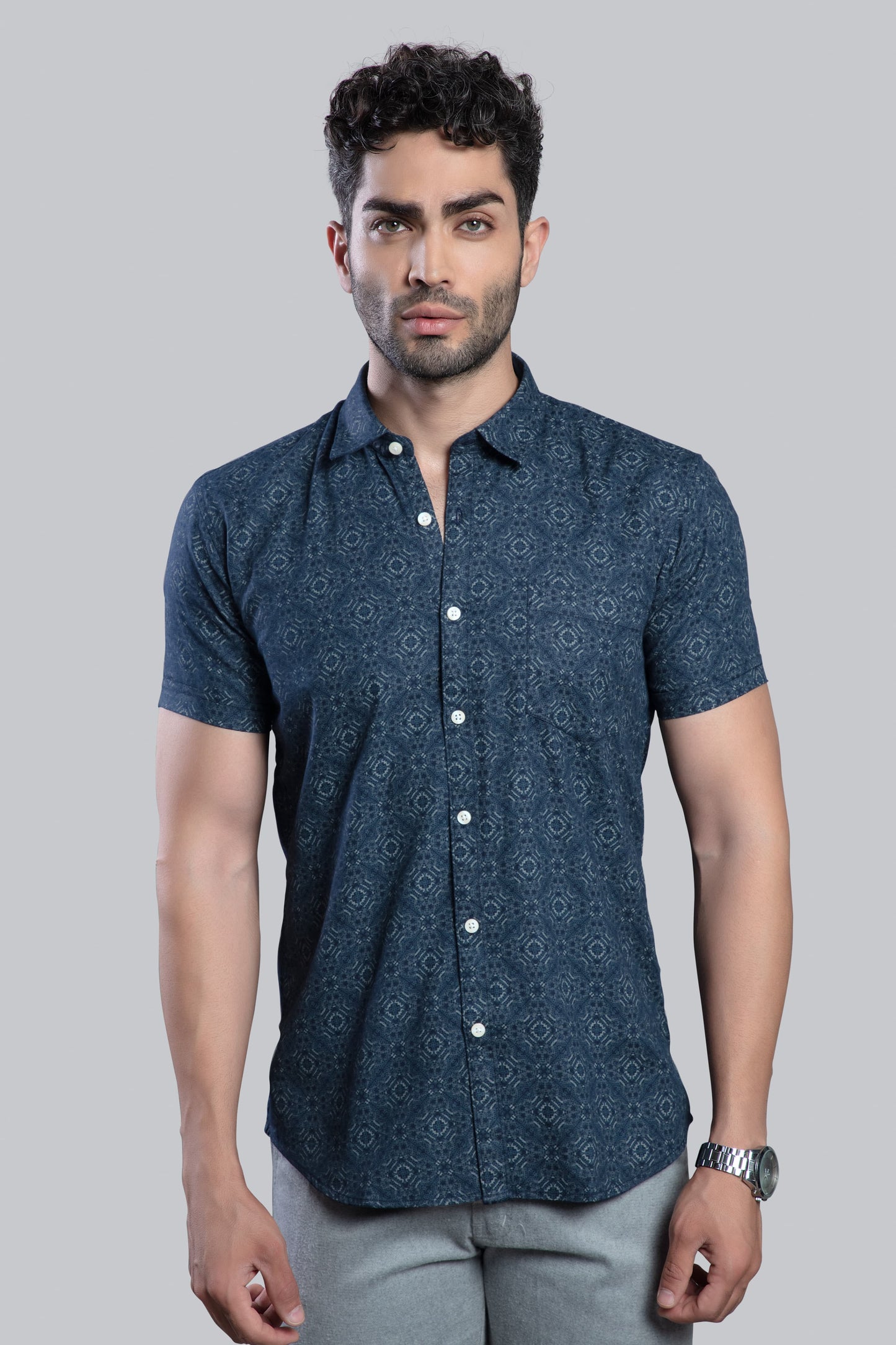 Classic Blue Print Shirt