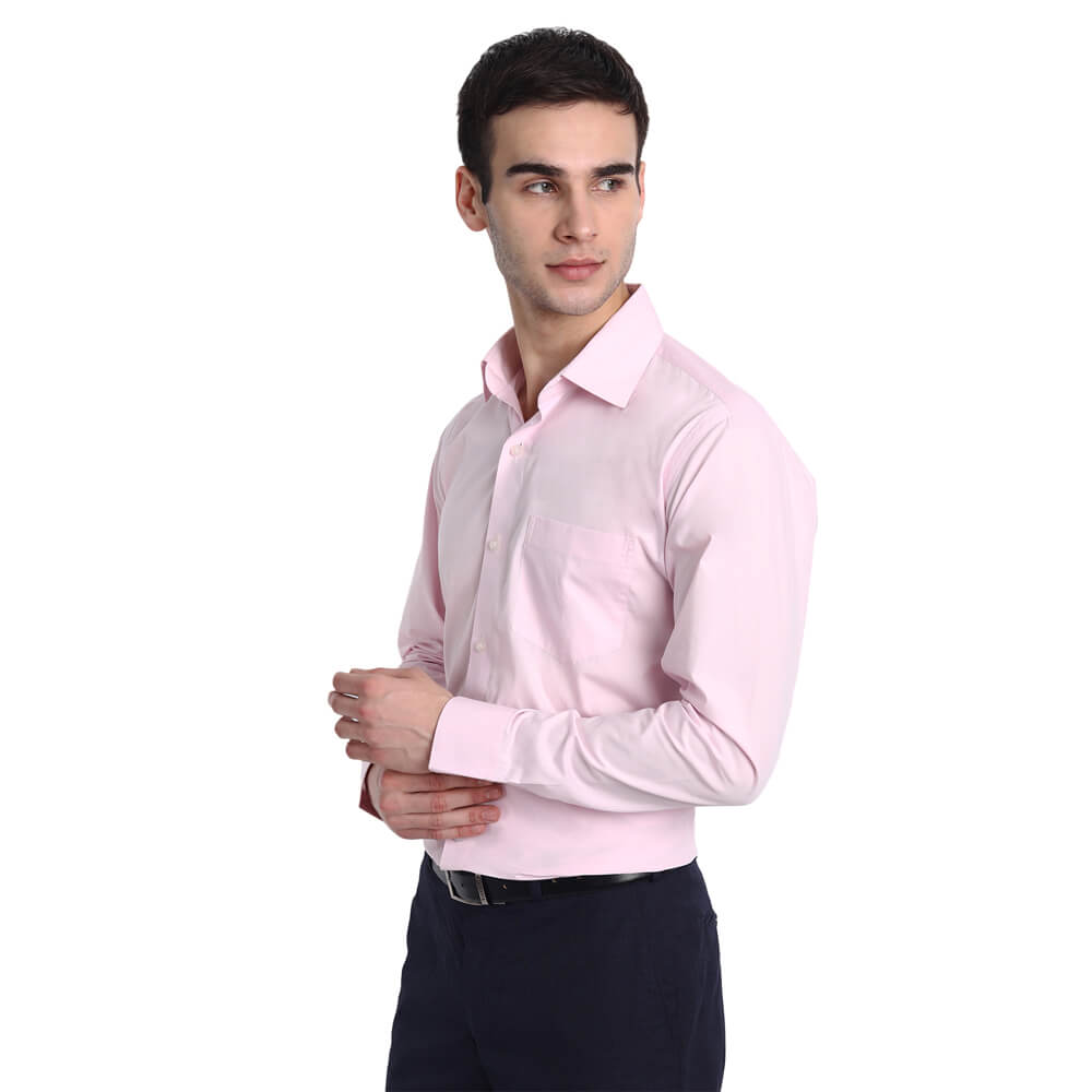 Men Baby Pink Formal Shirt - Coltin